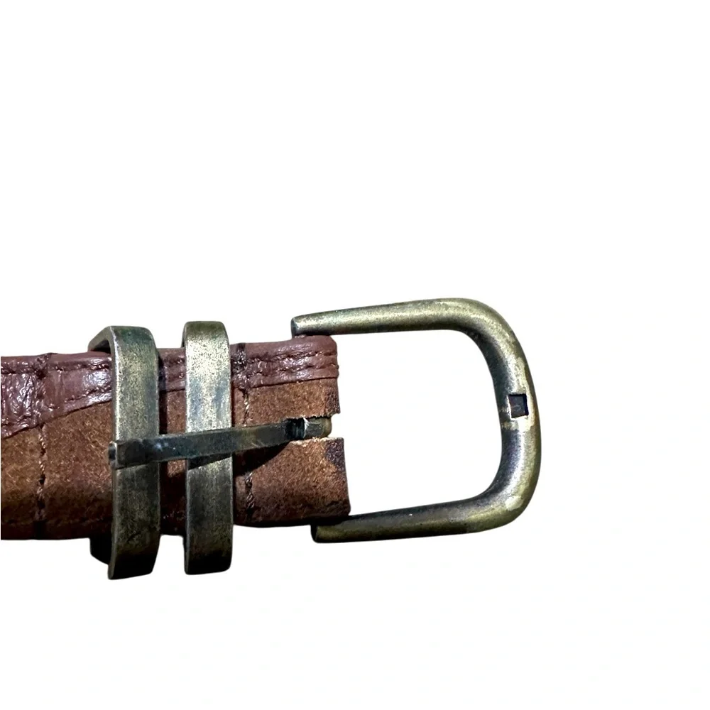 Free People Leather & Suede Belt | Flattering Grommets and Studs | Brown | M/L